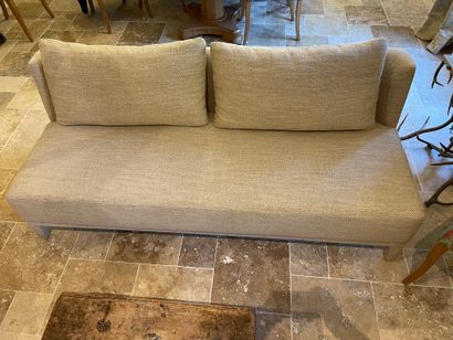 Two three-seater and two-seater sofas, upholstered...
