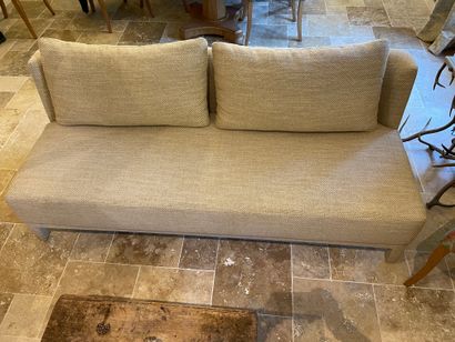 Two three-seater and two-seater sofas, upholstered...