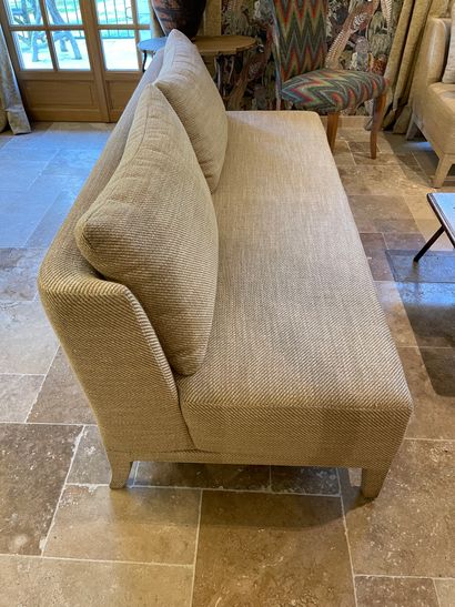 Two three-seater and two-seater sofas, upholstered...