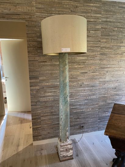 Pair of wooden columns with an antique patina...