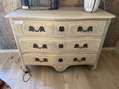 Moulded and carved wooden chest of drawers...