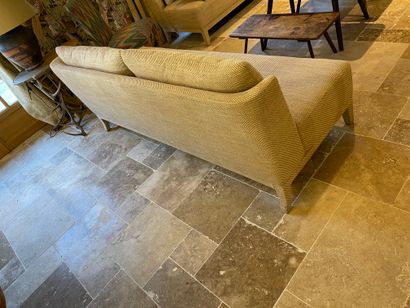 Two three-seater and two-seater sofas, upholstered...