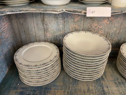 Part of a Yves Deshoulieres porcelain dinner...