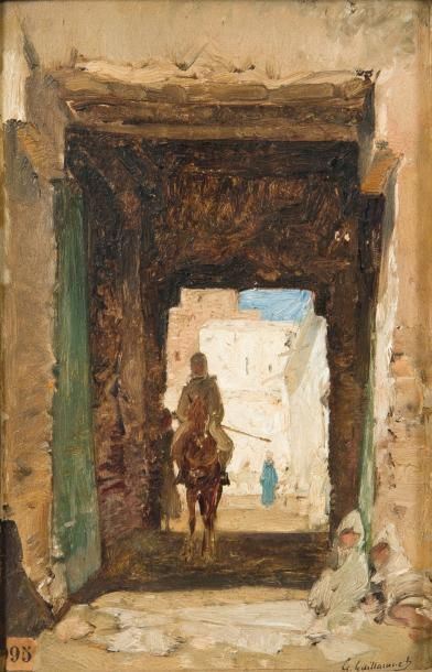 Gustave GUILLAUMET (1840-1887)
Rue animée...