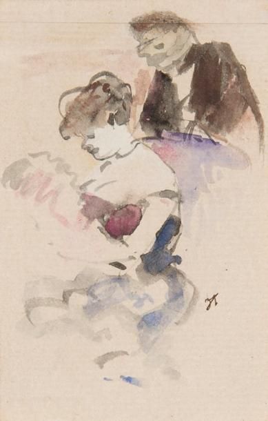 Jean Louis FORAIN (1852-1931)
La loge Aquarelle,...