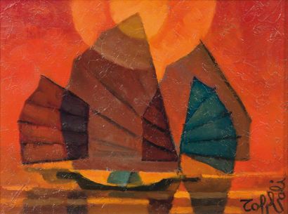 Louis TOFFOLI (1907-1999)
Les jonques rouges...