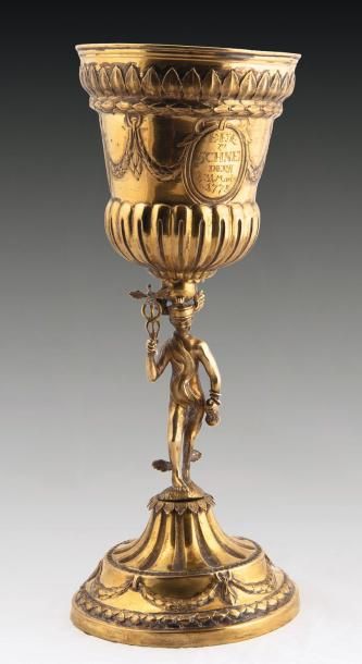COUPE DE CONFRERIE ou DE «TRIBU» en vermeil,...