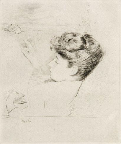 Jean HELLEU (1894-1985)
Femme au chignon...