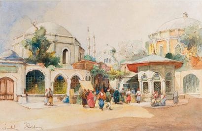 J.PAVLEKLEVICH (XIX-XX)
Istanbul Aquarelle,...