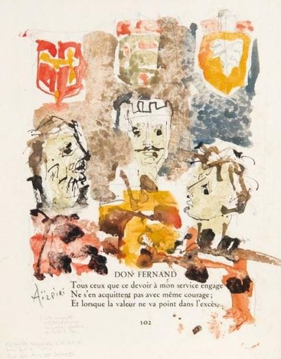 Paul AIZPIRI (né en 1919)
Paire d'aquarelles,...