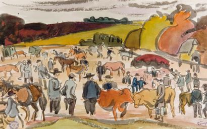 Jules Emile ZINGG (1882-1942)
Le marché aux...