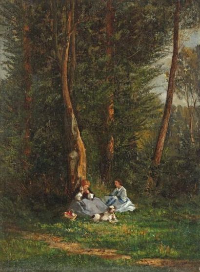 Emile VHARLES DAMERON (1848-1908)
La halte...