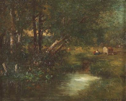 Léon Victor DUPRE (1816-1879)
Pâturage au...