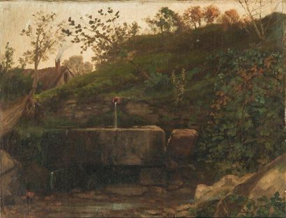 Théodore RAVANAT (1812-1883)
L'abreuvoir,...