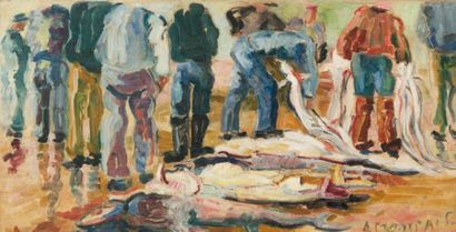 Anne FRANCAIS (1909-1995)
L'étale de poissons...