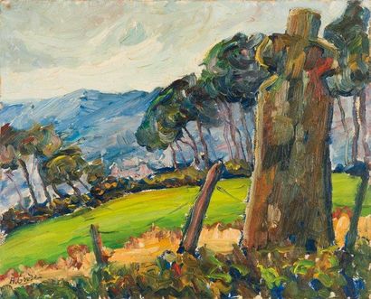 Alexandre GOUDE (XX)
Paysage Huile sur toile,...