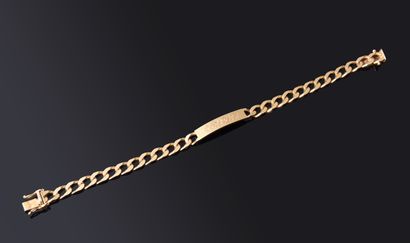 BRACELET gourmette limée in yellow gold (750‰)...