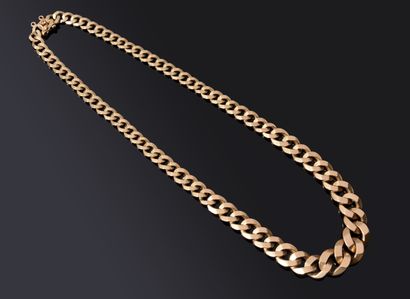 FALLING pink gold (750‰) gourmette necklace.
Length...