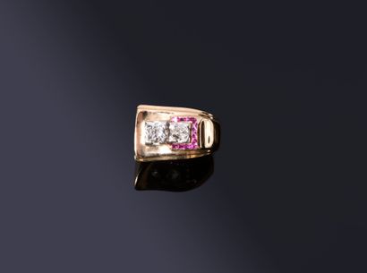 Platinum (min. 800‰) and rose gold (750‰)...