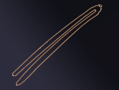 Long pink gold (750‰) forçat link CHAIN....