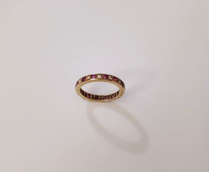 ALLIANCE in 14-carat pink gold (585‰), set...