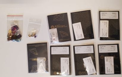 LOT of gemstones including two CITRINES,...
