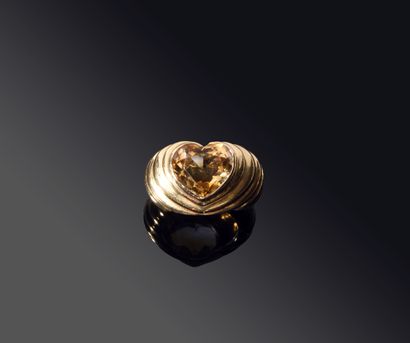 Yellow gold (750‰) godronné 