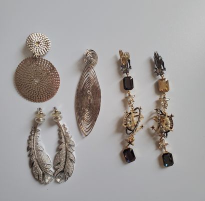 Lot of CLIP EARRINGS including a pair with...