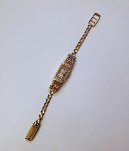 BRACELET MONTRE de dame rectangulaire en...