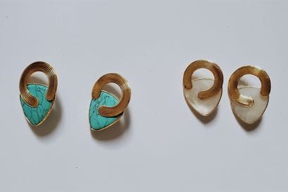 Two pairs of GAS clip-on earrings