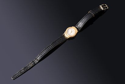 BRACELET MONTRE ronde de dame in yellow gold...