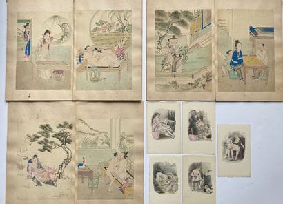 CURIOSA (XIXth century)

Two portfolios with...
