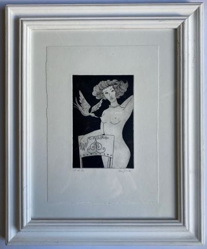S.G.

Femme à l'oiseau

Eau-forte et aquatinte...