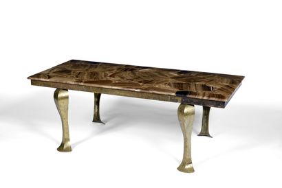 Table basse rectangulaire, plateau en
résine...