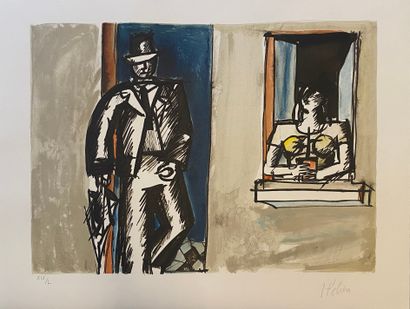 Jean HELION (1904-1987)
De la série des passants
Lithographie...