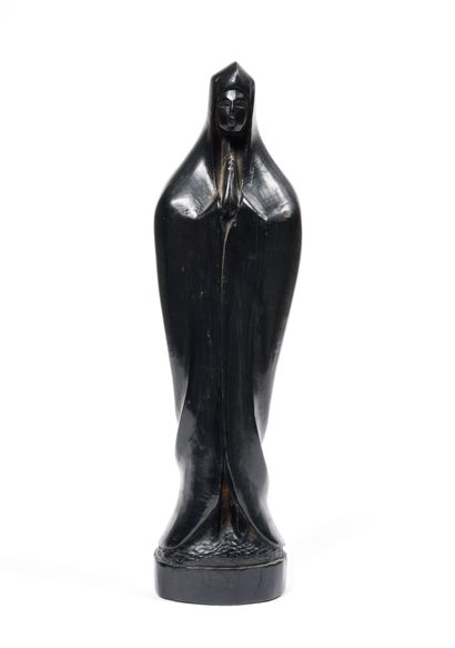 Vierge en ébène sculptée
Style Art Nouveau
H...