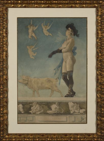 Félicien ROPS (1833-1898)
Pornokrates
Gravure...