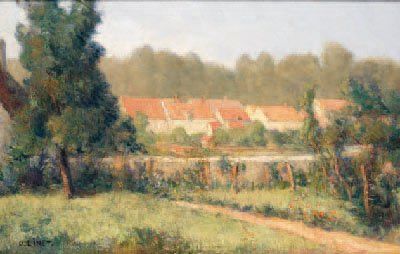 LINET OCTAVE 1870-1902
Maison à Eragny Huile...