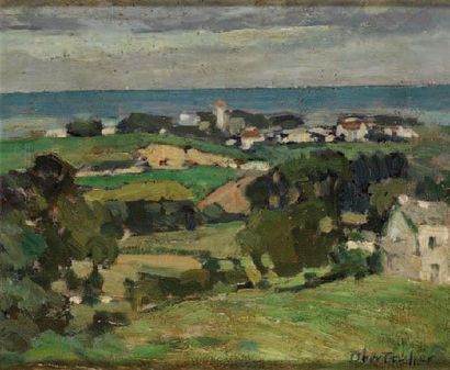 OBERTEUFFER GEORGES 1878-1937
Bord de mer...