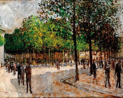QUOST ERNEST 1844-1931
Rond point des Champs-Elysées...