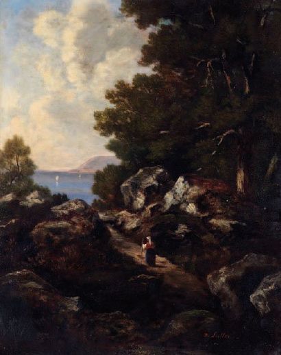SUTTER DAVID 1811-1880 ECOLE SUISSE
Paysanne...