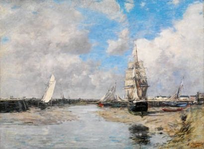BOUDIN EUGÈNE 1824-1898
Voiliers à Trouville,...