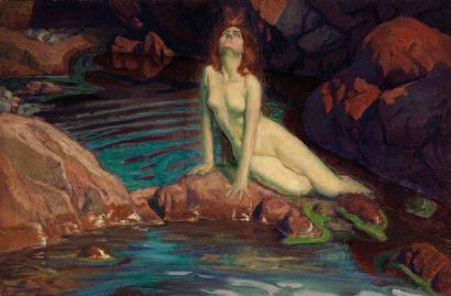 ECOLE SYMBOLISTE DANS L'ESPRIT DE PAUL CHABAS
Femme...