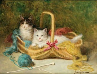 LE ROY JULES GUSTAVE XIX-XX
Les deux chatons...