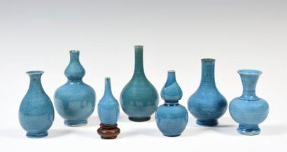 Chine
Réunion de sept petits vases de forme...