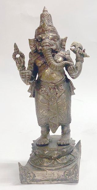 GANESH
Sculpture en métal argenté
H : 45...
