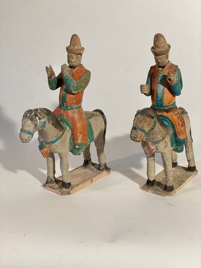 Deux cavaliers, musiciens
H : 33 cm
