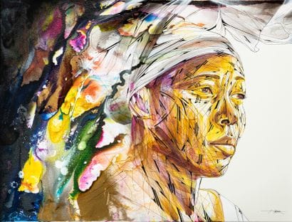 HOPARE (Français, né en 1989) Waga, 2017
Acrylique...