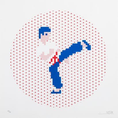 INVADER (Français, né en 1969) 
Kung Fu,...