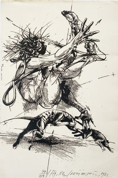 Vladimir VELICKOVIC (1935-2019)
La chute
Lithographie...